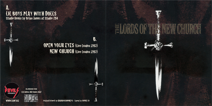 Lords of The New Church Ltd Edition 7" For Devils Jukebox Layout Design by Sophie Lo